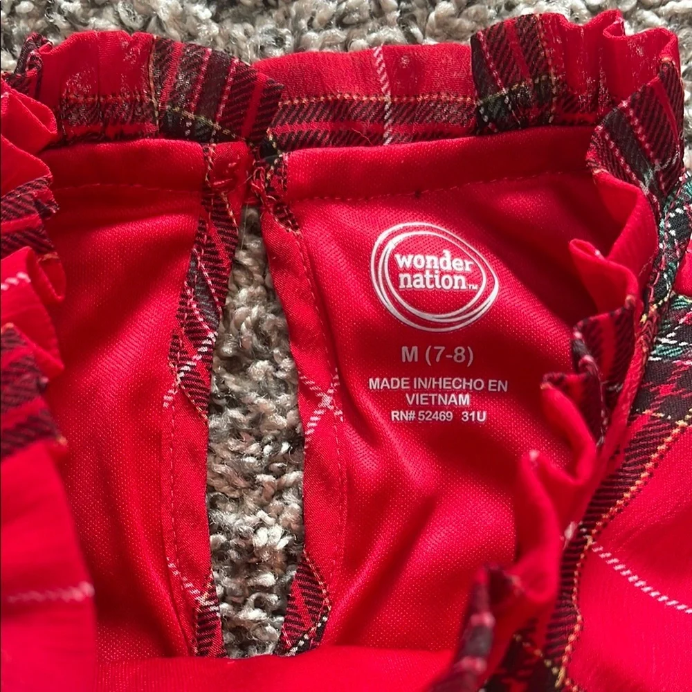 Wonder Nation Red Plaid Casual Dress